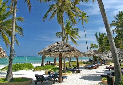 Sun tanning and relaxing in Zanzibar