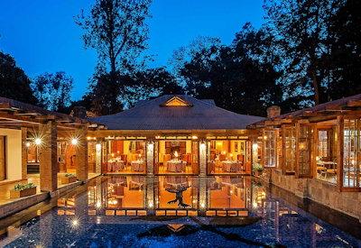 Swimming pool area at Coffee Lodge