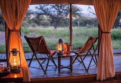 Views from ones tented suite