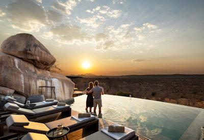 Sunset drinks from atop the ridge