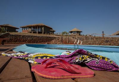 The swimming pool is perfect for relaxing