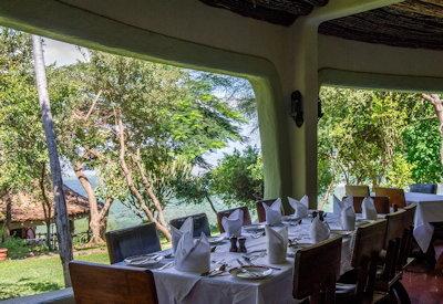 Open fronted dining area