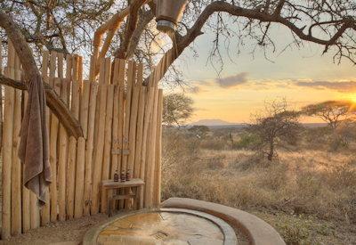 Private outdoor showers