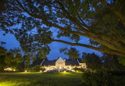 The Manor house at night