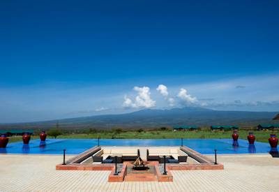 Ngorongoro region from the pool