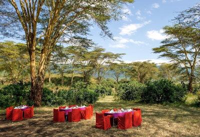breakfast and lunch on the crater floor