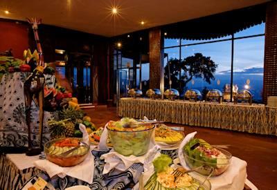Dinner buffet with a view