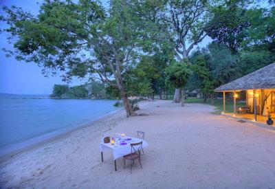 Private beach on Rubondo Island