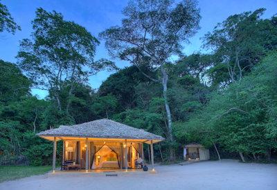 Intimate island camp suites