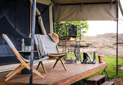 Private viewing deck over the Serengeti