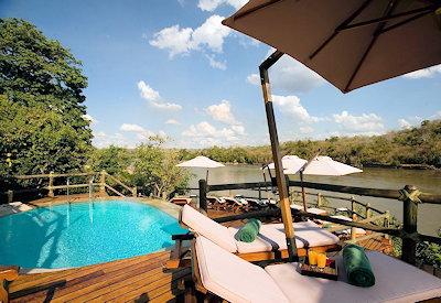 Mivumo swimming pool and the Rufiji