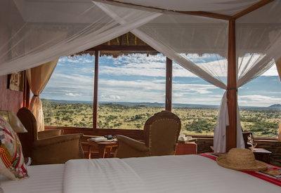 Thatched safari suites with views