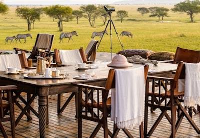 Views out over the Serengeti Plains