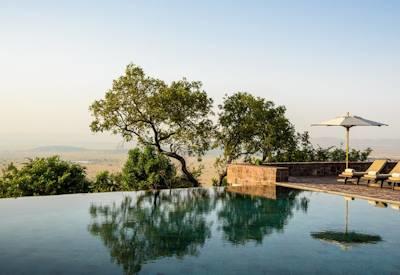 Swimming pool views from Singita Sasakwa