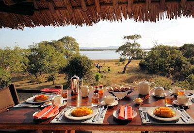 Breakfast overlooking the Selous