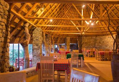 Dining and lounge area is comfortably furnished
