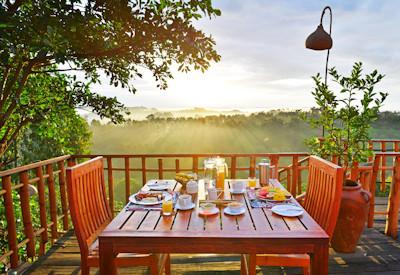 Outdoor dining with incredible vistas