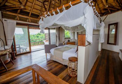 Thatched suites with locally handmade furniture