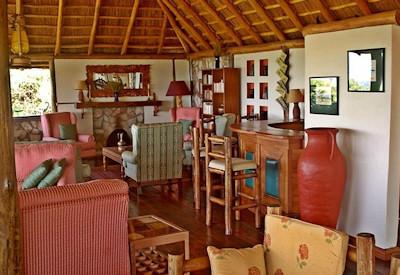 Bar and lounge area with views