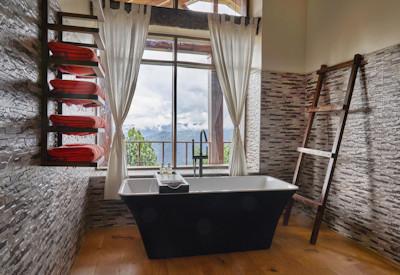 En-suite bathrooms in the two bedroom villas