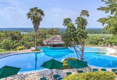 Swimming pool overlooking the Nile Delta