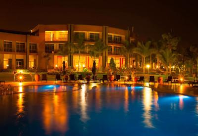 Classic protea hotel taken at night