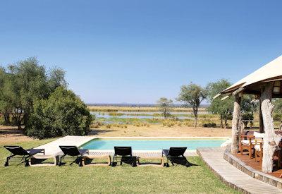 Swimming pool and Zambezi River