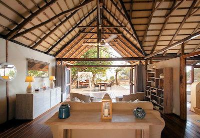 Private lounge in luxury tents suites