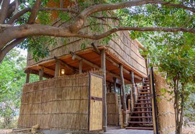 African bush alongside this intimate camp