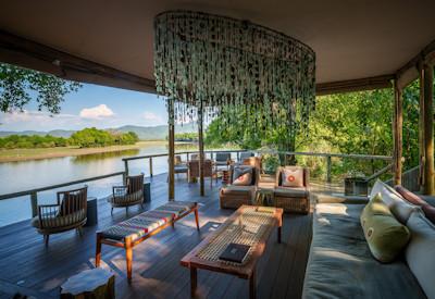 Lounge area with a truly breath taking backdrop