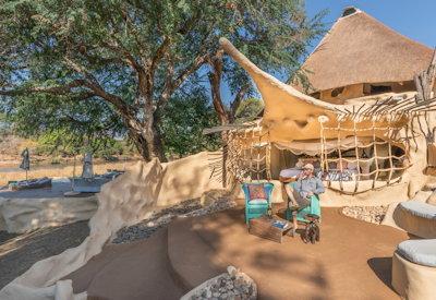 Outdoor dining area at Chongwe House