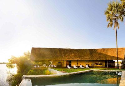 Classic safari Lodge banks of the Kafue River
