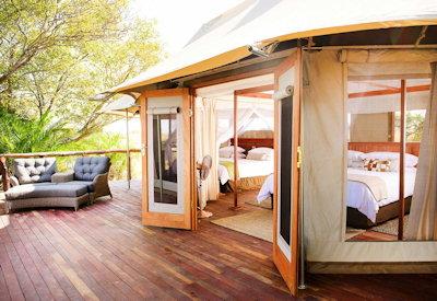 Luxury tented suites with private decks