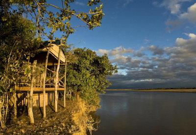 Wild and remote island bush camp