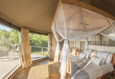 Large safari suites on your own raised sleeping platform