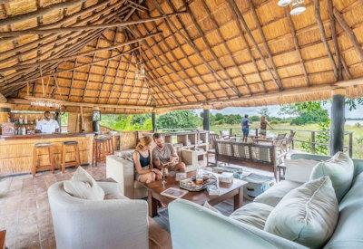 Bush Camp lounge area with spectacular views