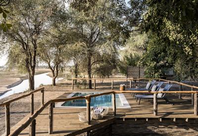 Private swimming pool and viewing decks
