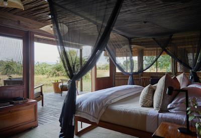 Panoramic windows overlook the bushveld