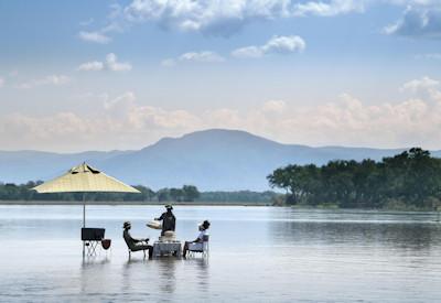 Wildlife sightings with enjoying afternoon tea on the Zambezi