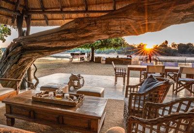 Sunset at Mchenja after a walking safari