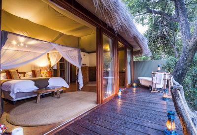 Luxurious thatched safari suites