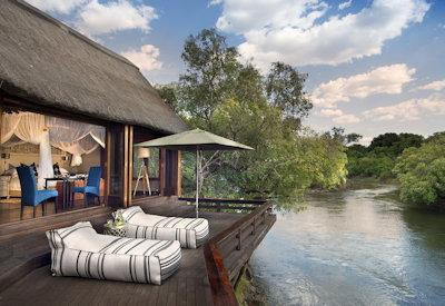 Private viewing deck over Zambezi River