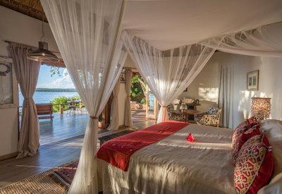 Bedrooms with a view of the Zamebzi River