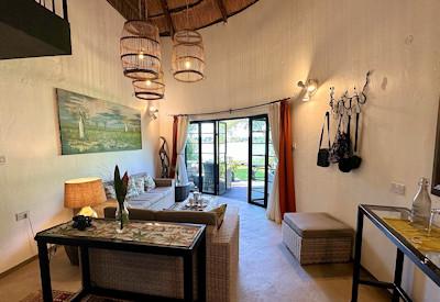 Private waterberry lodge and lounge area
