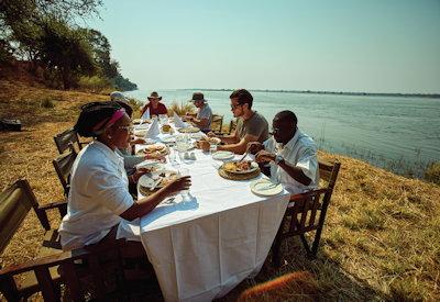 Lunch and the Zambezi River