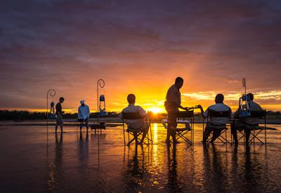 Sunset drinks and walking safaris