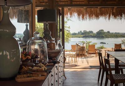 Indoors the area combine natural elements of Zimbabwe