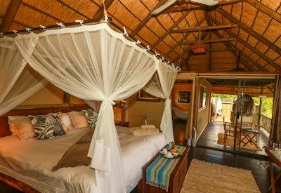 Large thatched safari cottages