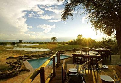 Sunsets from the wooden viewing deck