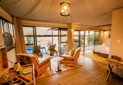 Tented luxury river suites